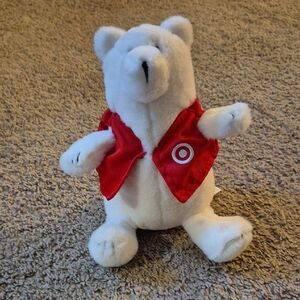 White Plush Bear with Red Vest